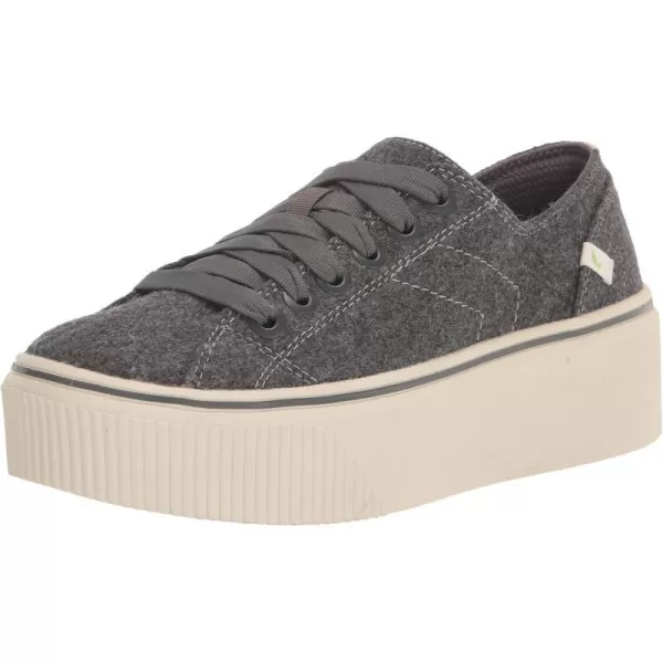 imageDr Scholls Shoes Womens for Now Platform Lace Up Retro Fashion SneakerCharcoal Fabric
