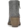 imageDr Scholls Womens Chloe Ankle Wedge Bootie BootCharcoal Grey Wool Fabric