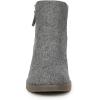 imageDr Scholls Womens Chloe Ankle Wedge Bootie BootCharcoal Grey Wool Fabric