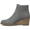 imageDr Scholls Womens Chloe Ankle Wedge Bootie BootCharcoal Grey Wool Fabric