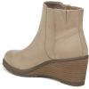 imageDr Scholls Womens Chloe Ankle Wedge Bootie BootTaupe Microfiber