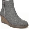 imageDr Scholls Womens Chloe Ankle Wedge Bootie BootCharcoal Grey Wool Fabric