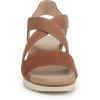 imageDr Scholls Shoes Womens Just Cute Wedge SandalHoney Brown Fabric