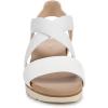 imageDr Scholls Shoes Womens Just Cute Wedge SandalWhite Smooth