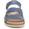 imageDr Scholls Shoes Womens Timeless Life Flat SandalBlue Horizon Smooth