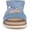 imageDr Scholls Womens Islander Strappy Flat SandalBlue Denim