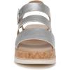 imageDr Scholls Womens Once Twice Wedge SandalSilver MetallicCork