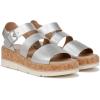 imageDr Scholls Womens Once Twice Wedge SandalSilver MetallicCork