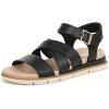 imageDr Scholls Shoes Womens Timeless Life Flat SandalBlack Smooth
