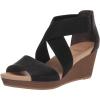 imageDr Scholls Womens Barton Band Wedge SandalBlack Smooth