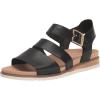 imageDr Scholls Womens Island Glow Flat SandalBlack Smooth