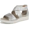 imageDr Scholls Womens Time Off Fun Flat SandalSilver Smooth