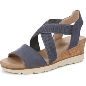 imageDr Scholls Shoes Womens Just Cute Wedge SandalOxide Blue Smooth