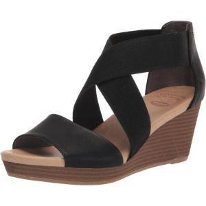 imageDr Scholls Womens Barton Band Wedge SandalBlack Smooth