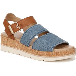 imageDr Scholls Womens Once Twice Wedge SandalBlue DenimCork