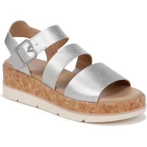 imageDr Scholls Womens Once Twice Wedge SandalSilver MetallicCork
