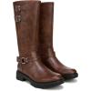 imageDr Scholls Womens Headstart Moto Knee High BootChestnut Smooth