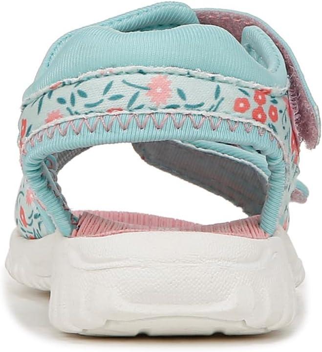 imageDr Scholls Kids BabyGirls Time2play Toddler Sport SandalAqua Blue Floral Nylon