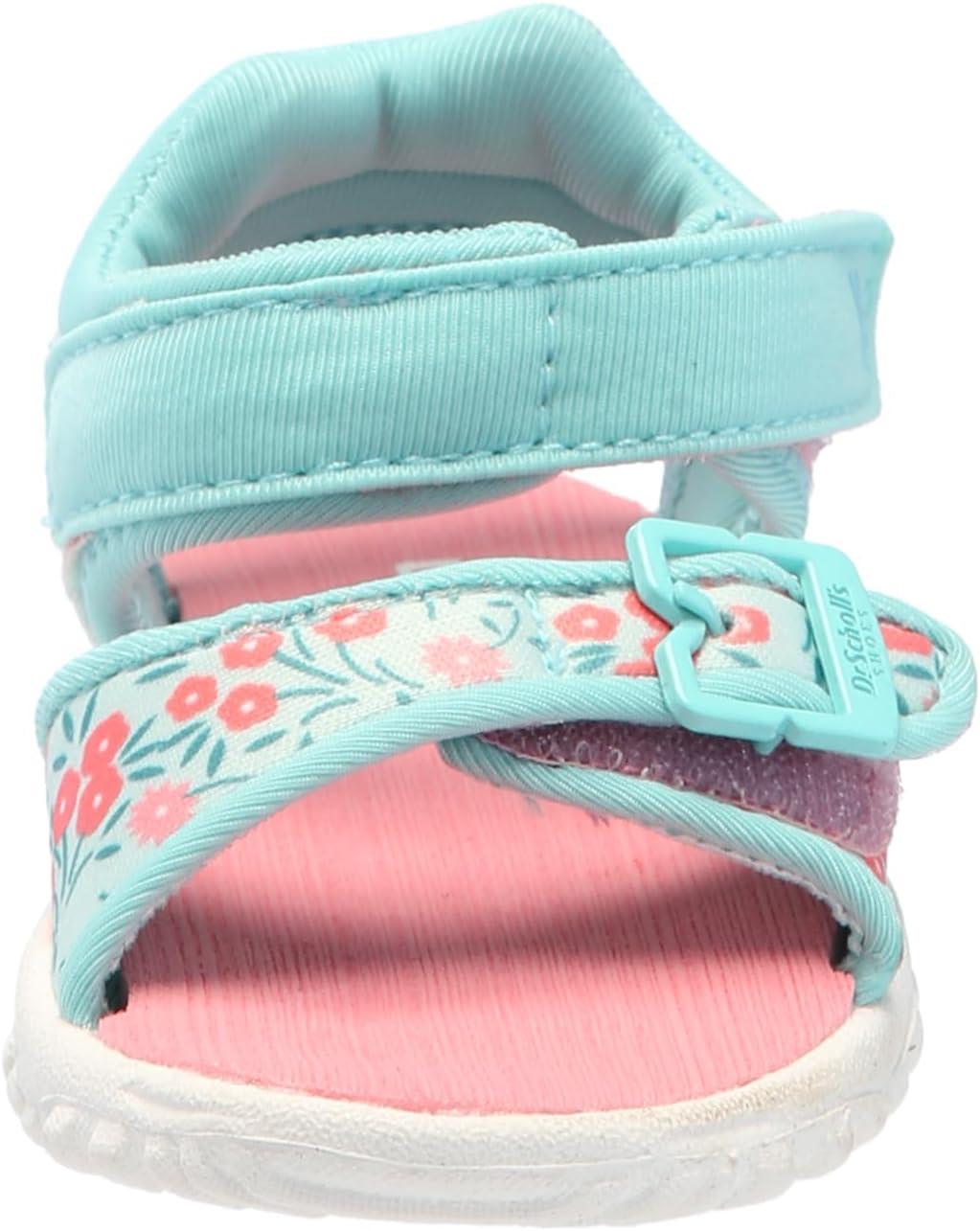 imageDr Scholls Kids BabyGirls Time2play Toddler Sport SandalAqua Blue Floral Nylon