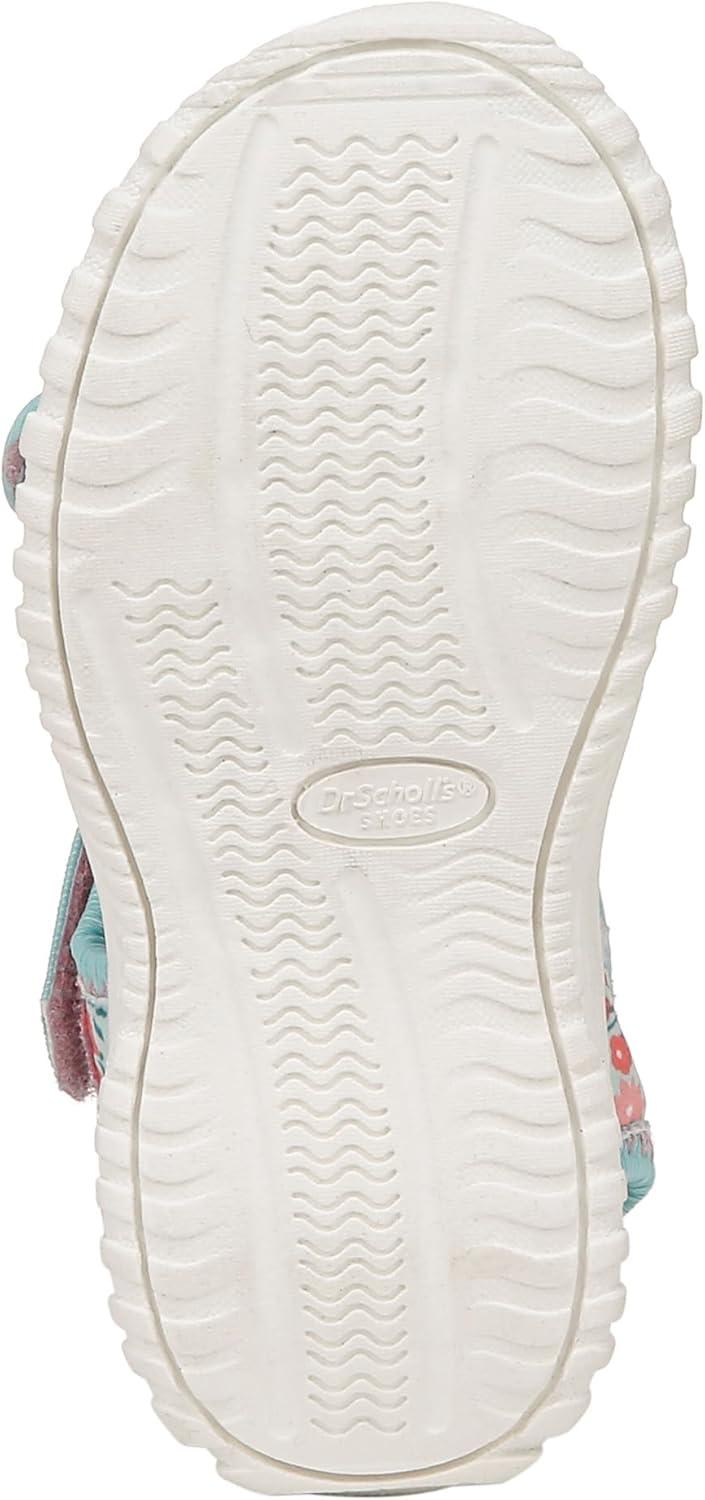 imageDr Scholls Kids BabyGirls Time2play Toddler Sport SandalAqua Blue Floral Nylon