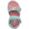 imageDr Scholls Kids BabyGirls Time2play Toddler Sport SandalAqua Blue Floral Nylon