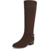 imageDr Scholls Shoes Womens Adeline Knee High BootDark Umber Brown Medium Calf