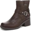 imageDr Scholls Shoes Womens Janis Motorcycle BootDark Brown Vintage