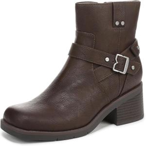 imageDr Scholls Shoes Womens Janis Motorcycle BootDark Brown Vintage