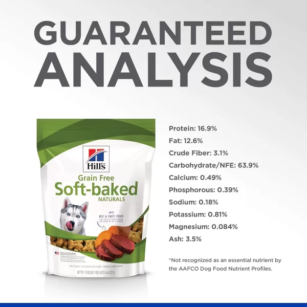 imageHills Grain Free Dog Treats SoftBaked Naturals with Beef amp Sweet Potatoes Soft Healthy Dog Snacks 8 oz BagBeef amp Sweet Potatoes