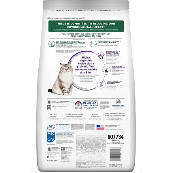 imageHills Pet Nutrition Science Diet Adult Sensitive Stomach amp Skin Pollock Meal amp Barley Recipe Dry Cat Food 35 lb BagPollock amp Insect Meal 35 Pound Pack of 1