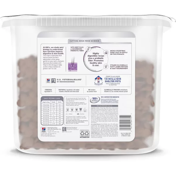 imageHills Pet Nutrition Science Diet Dry Dog Food Adult Sensitive Stomach amp Skin Chicken amp Barley Recipe 17 lb Pantry PackChicken amp Barley 1700 Pound Pack of 1