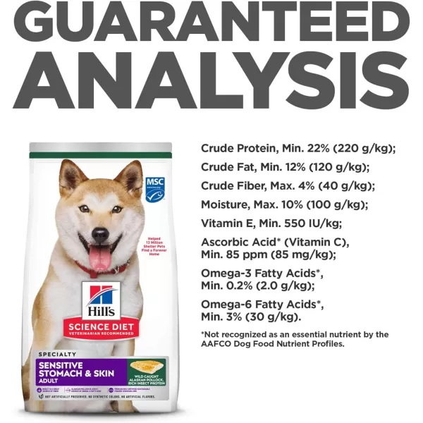 imageHills Pet Nutrition Science Diet Dry Dog Food Adult Sensitive Stomach amp Skin Chicken amp Barley Recipe 17 lb Pantry PackPollock amp Insect Meal 35 Pound Pack of 1