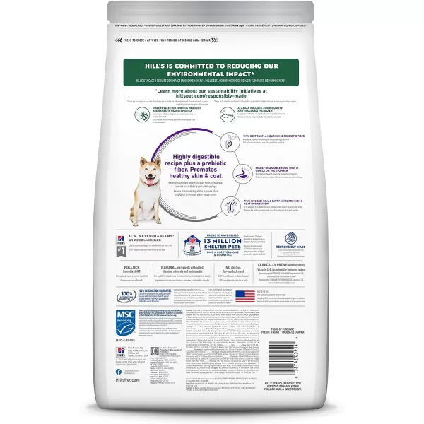 imageHills Pet Nutrition Science Diet Dry Dog Food Adult Sensitive Stomach amp Skin Chicken amp Barley Recipe 17 lb Pantry PackPollock amp Insect Meal 35 Pound Pack of 1