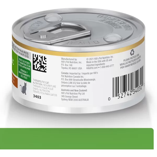 imageHills Prescription Diet Metabolic Weight Management Chicken Flavor Wet Cat Food Veterinary Diet 55 oz Cans 24PackVegetable amp Chicken Stew 24 x 29 oz