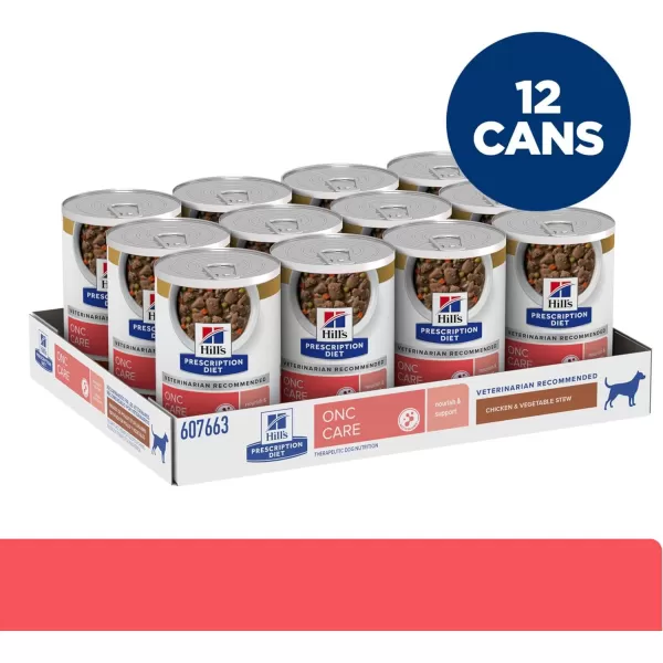 imageHills Prescription Diet ONC Care Wet Dog Food Chicken amp Vegetable Stew Veterinary Diet 125 oz Cans 12PackHills Prescription Diet ONC Care Wet Dog Food Chicken amp Vegetable Stew Veterinary Diet 125 oz Cans 12Pack
