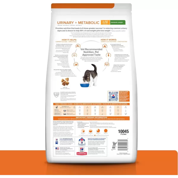 imageHills Prescription Diet cd  Metabolic Urinary  Weight Care Chicken Flavor Dry Cat Food Veterinary Diet 12 lb BagHills Prescription Diet cd  Metabolic Urinary  Weight Care Chicken Flavor Dry Cat Food Veterinary Diet 12 lb Bag