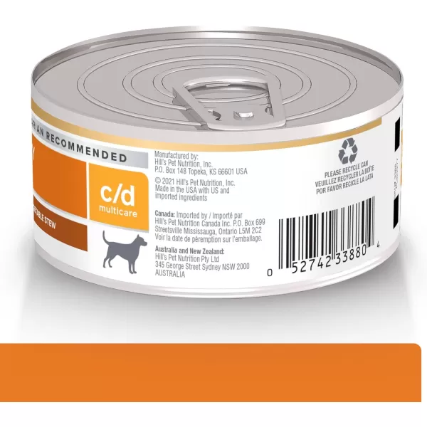 imageHills Prescription Diet cd Multicare Urinary Care Chicken Flavor Wet Dog Food Veterinary Diet 13 oz Cans 12PackChicken 24 x 55 oz