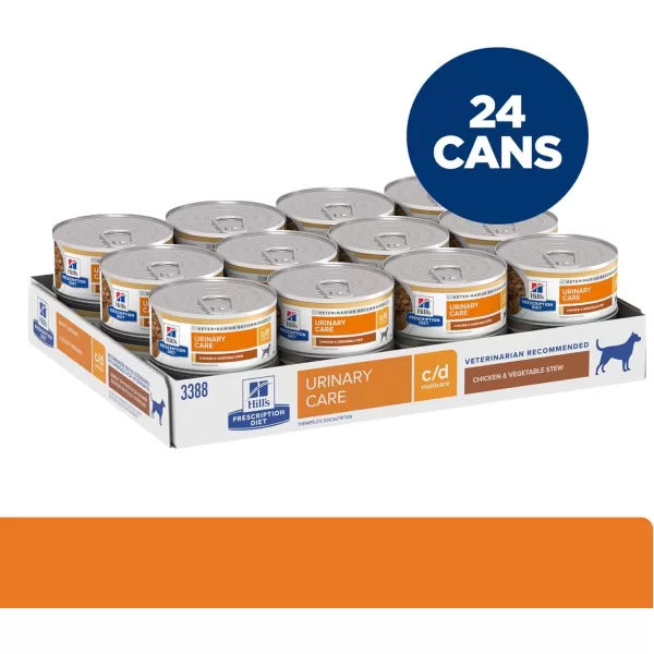 imageHills Prescription Diet cd Multicare Urinary Care Chicken Flavor Wet Dog Food Veterinary Diet 13 oz Cans 12PackChicken 24 x 55 oz