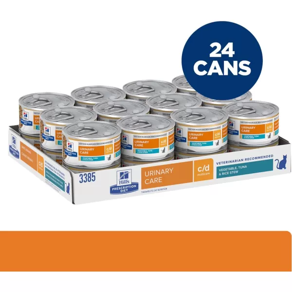 imageHills Prescription Diet cd Multicare Urinary Care Chicken Flavor Wet Dog Food Veterinary Diet 13 oz Cans 12PackTuna amp Vegetable 29 Ounce Pack of 24