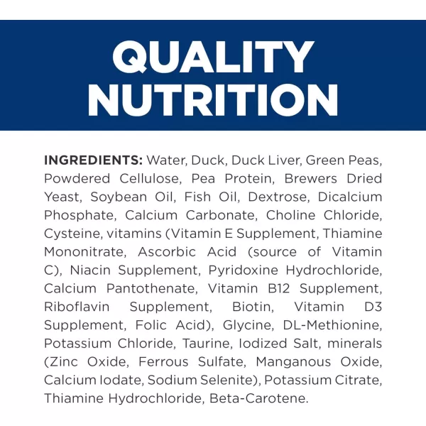 imageHills Prescription Diet dd Food Sensitivities Duck amp Green Pea Formula Dry Cat Food Veterinary Diet 85 lb Bag24 x 55 oz Cans