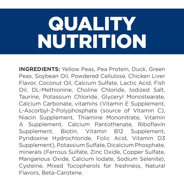 imageHills Prescription Diet dd Food Sensitivities Duck amp Green Pea Formula Dry Cat Food Veterinary Diet 85 lb Bag35 Pound Pack of 1