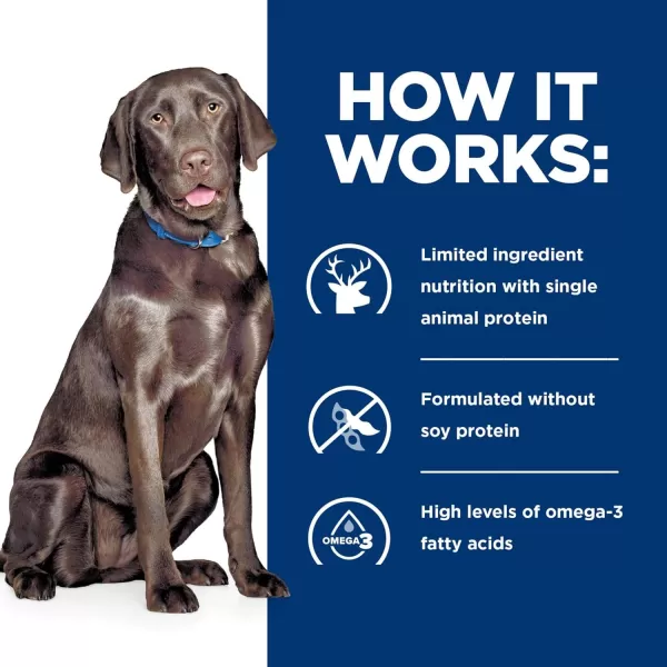 imageHills Prescription Diet dd Food Sensitivities Grain Free Potato amp Venison Flavor Dry Dog Food Veterinary Diet 25 lb Bag8 Pound Pack of 1