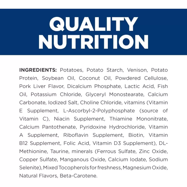 imageHills Prescription Diet dd Food Sensitivities Grain Free Potato amp Venison Flavor Dry Dog Food Veterinary Diet 25 lb Bag8 Pound Pack of 1