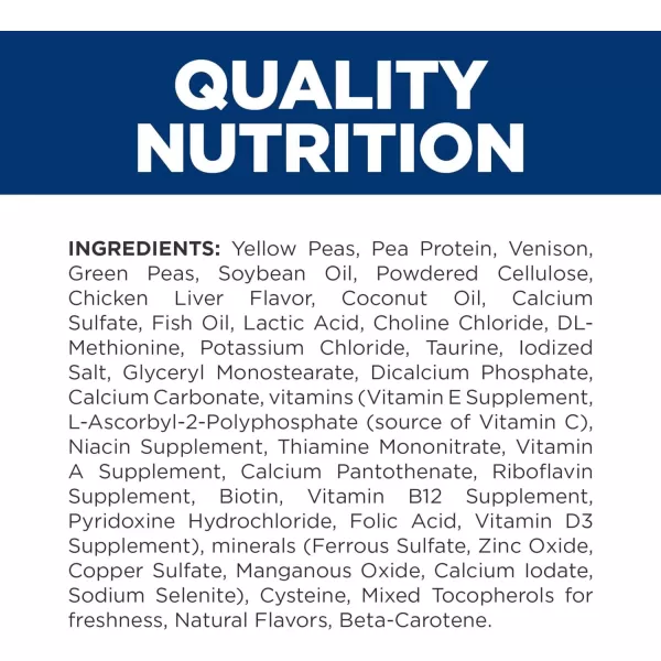 imageHills Prescription Diet dd Food Sensitivities Venison amp Green Pea Formula Dry Cat Food Veterinary Diet 85 lb Bag35 Pound Pack of 1