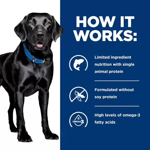 imageHills Prescription Diet dd SkinFood Sensitivities Grain Free Potato amp Salmon Flavor Dry Dog Food Veterinary Diet 25 lb Bag176 Pound Pack of 1