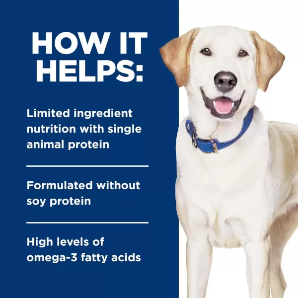 imageHills Prescription Diet dd SkinFood Sensitivities Potato amp Duck Formula Dry Dog Food Veterinary Diet 8 lb Bag12 x 13 oz Cans