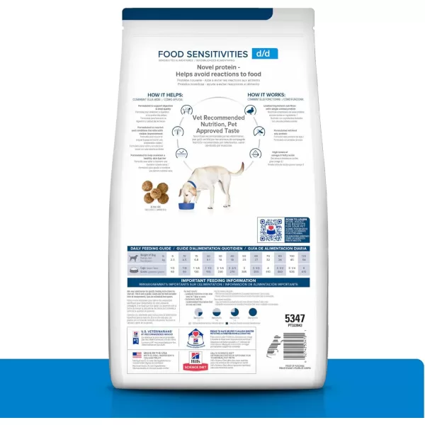 imageHills Prescription Diet dd SkinFood Sensitivities Potato amp Duck Formula Dry Dog Food Veterinary Diet 8 lb Bag176 Pound Pack of 1