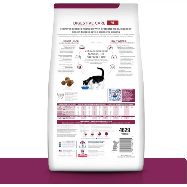 imageHills Prescription Diet id Digestive Care Chicken Flavor Dry Cat Food Veterinary Diet 85 lb Bag4 Pound Pack of 1