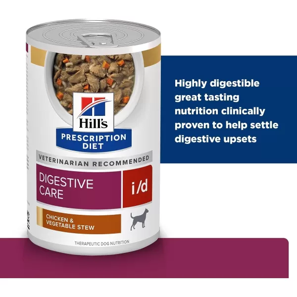 imageHills Prescription Diet id Digestive Care Chicken amp Vegetable Stew Canned Dog Food Veterinary Diet 125 oz 12Pack Wet Food125 Ounce Pack of 12