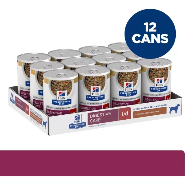 imageHills Prescription Diet id Digestive Care Chicken amp Vegetable Stew Canned Dog Food Veterinary Diet 125 oz 12Pack Wet Food125 Ounce Pack of 12